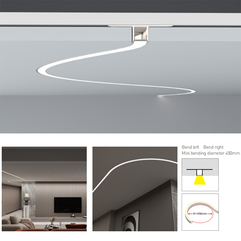LR Series Plasterboard Ceiling Flexible LED Light Channel - For 6mm Strip LR Series Plasterboard Ceiling Flexible LED Light Channel - For 6mm Strip